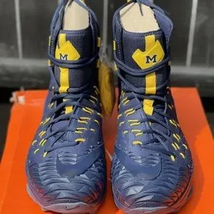 Size 15 WIDE Air Jordan PE Michigan Wolverines Force Savage Elite Shark  Cleats